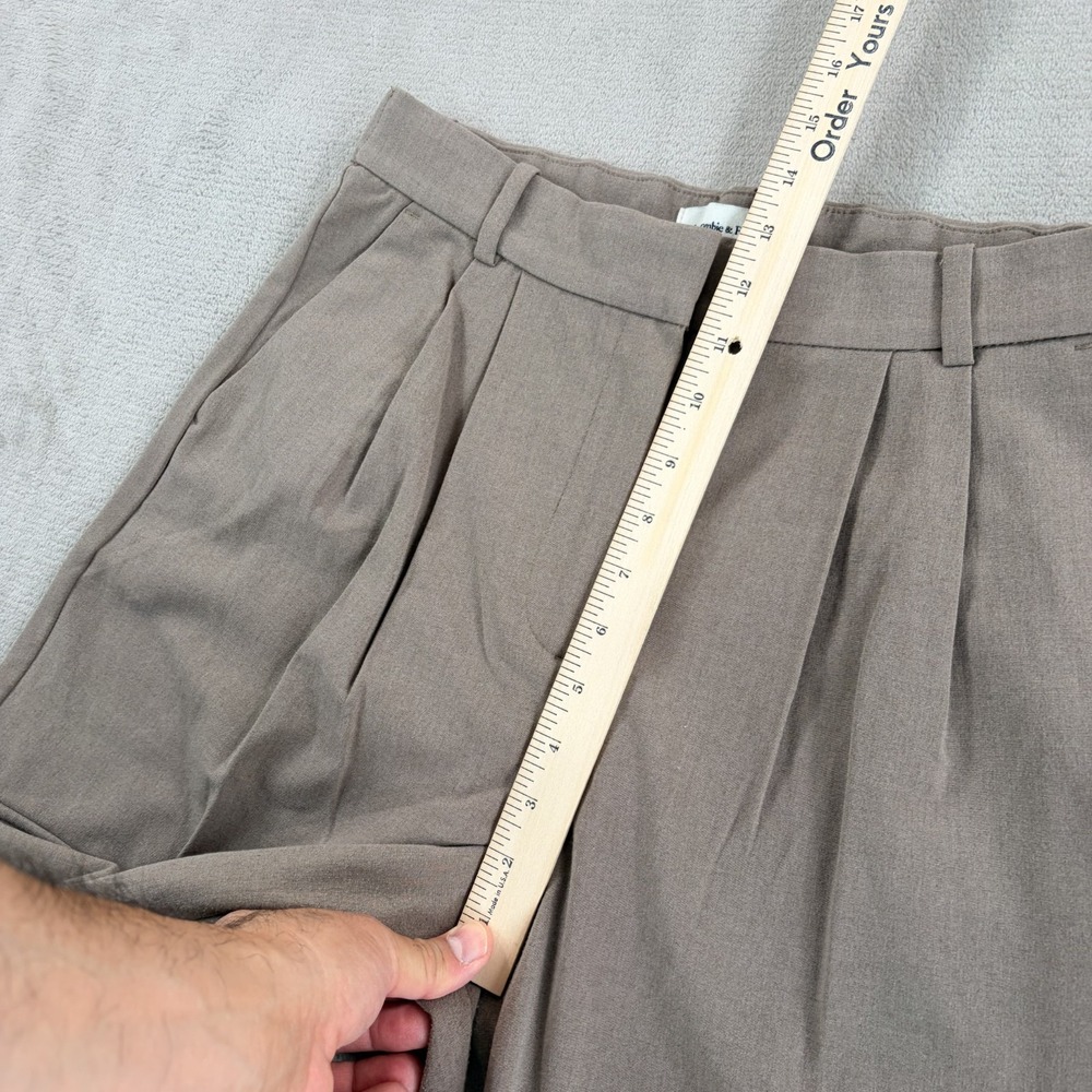Abercrombie Fitch A&F Sloane Tailored Wide Leg Pants in Brown Women 29 - Picture 8 of 10